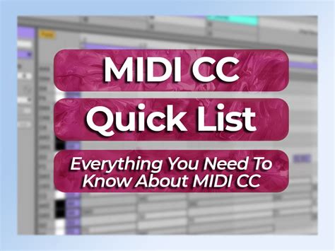 midi cc controller list.